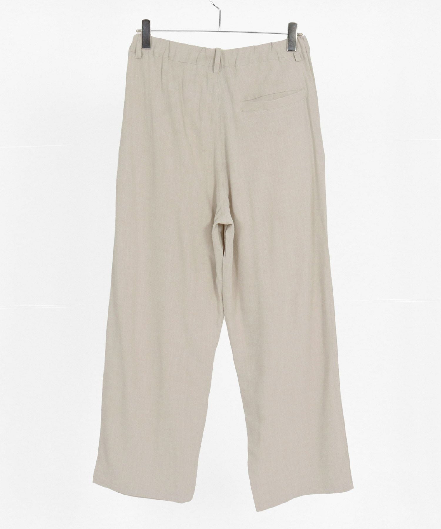 CAMBIO(カンビオ)】 Linen Rayon Wide Straight Pants ワイド