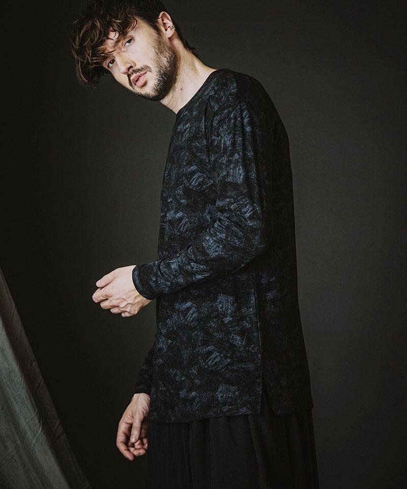 センペルビウム　ノーアイディー　NO.ID NO ID.(ノーアイディー)】ﾌｪｲｸﾚｲﾔｰﾄﾞﾍﾝﾘｰﾈｯｸPO プルオーバー Tシャツ