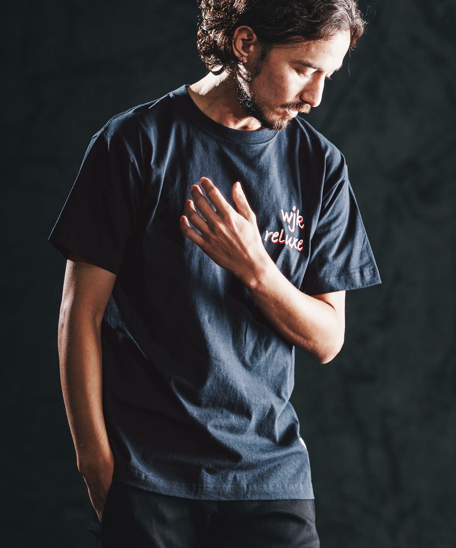 wjk reluxe】dry touch embroidery SS tee Tシャツ(WR26S-24) | CAMBIO