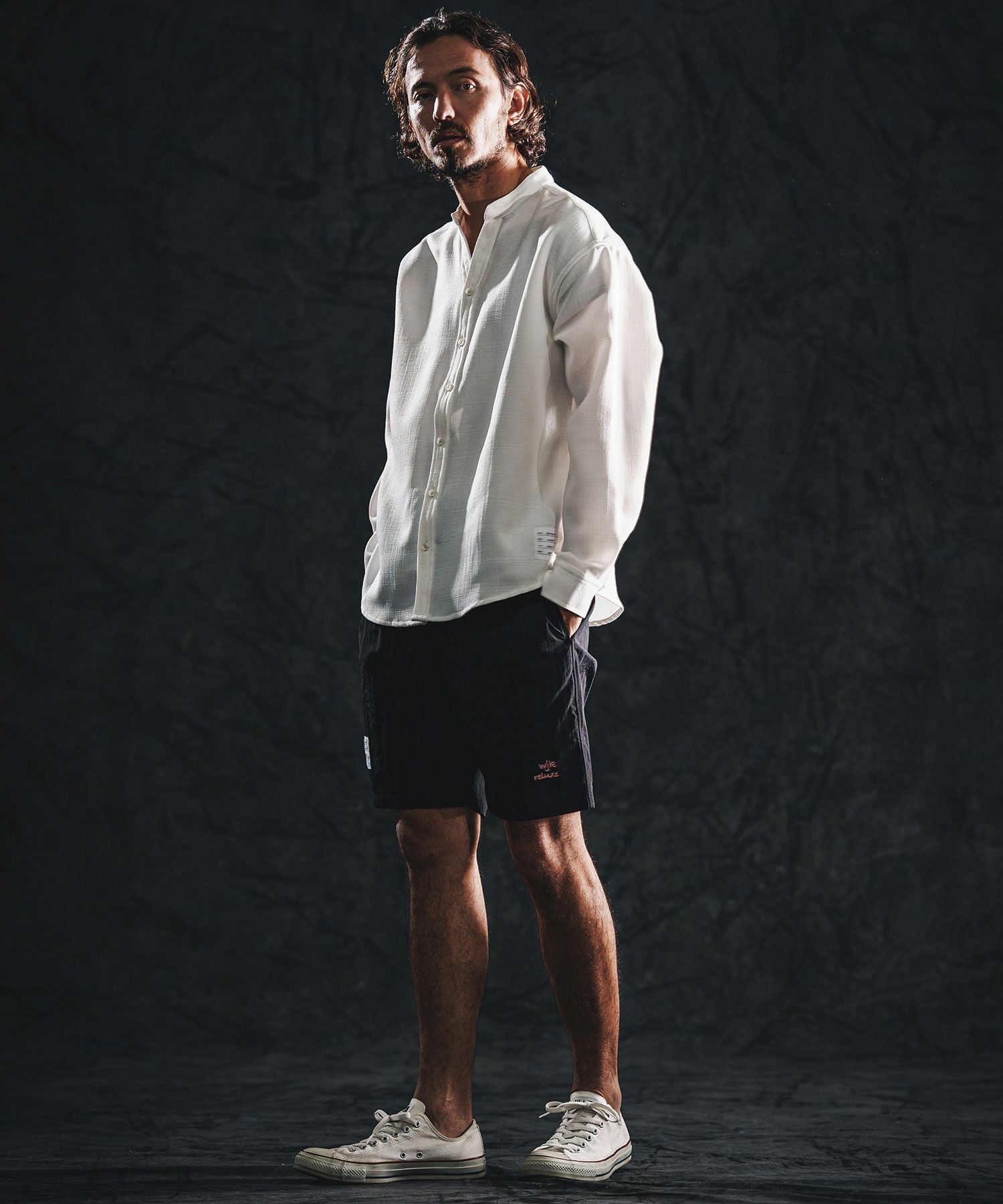 wjk reluxe】linen like V neck LS shirts シャツ(WR26S-15) | CAMBIO