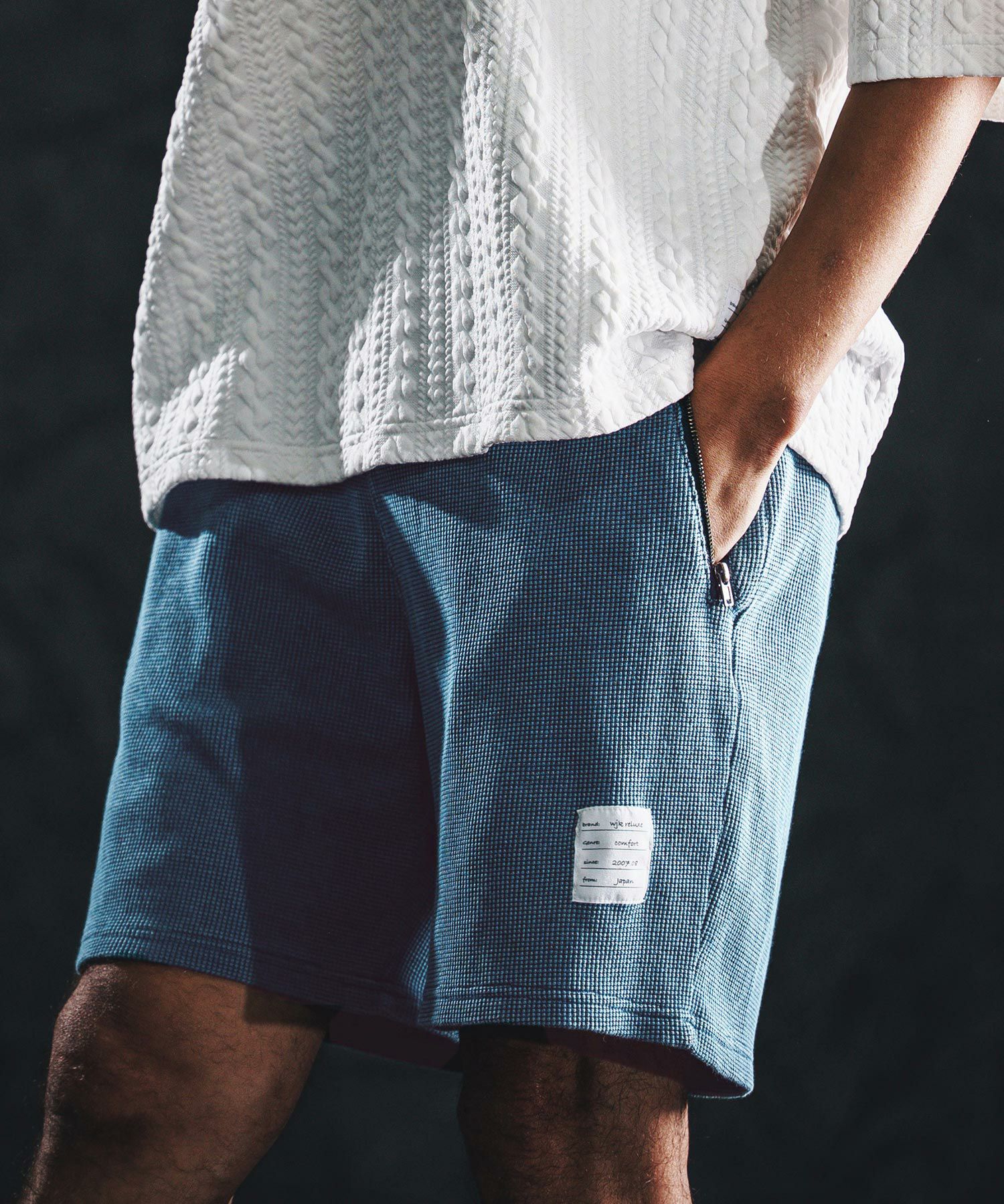 wjk reluxe】indigo waffle shorts ショートパンツ(WR26S-04) | CAMBIO