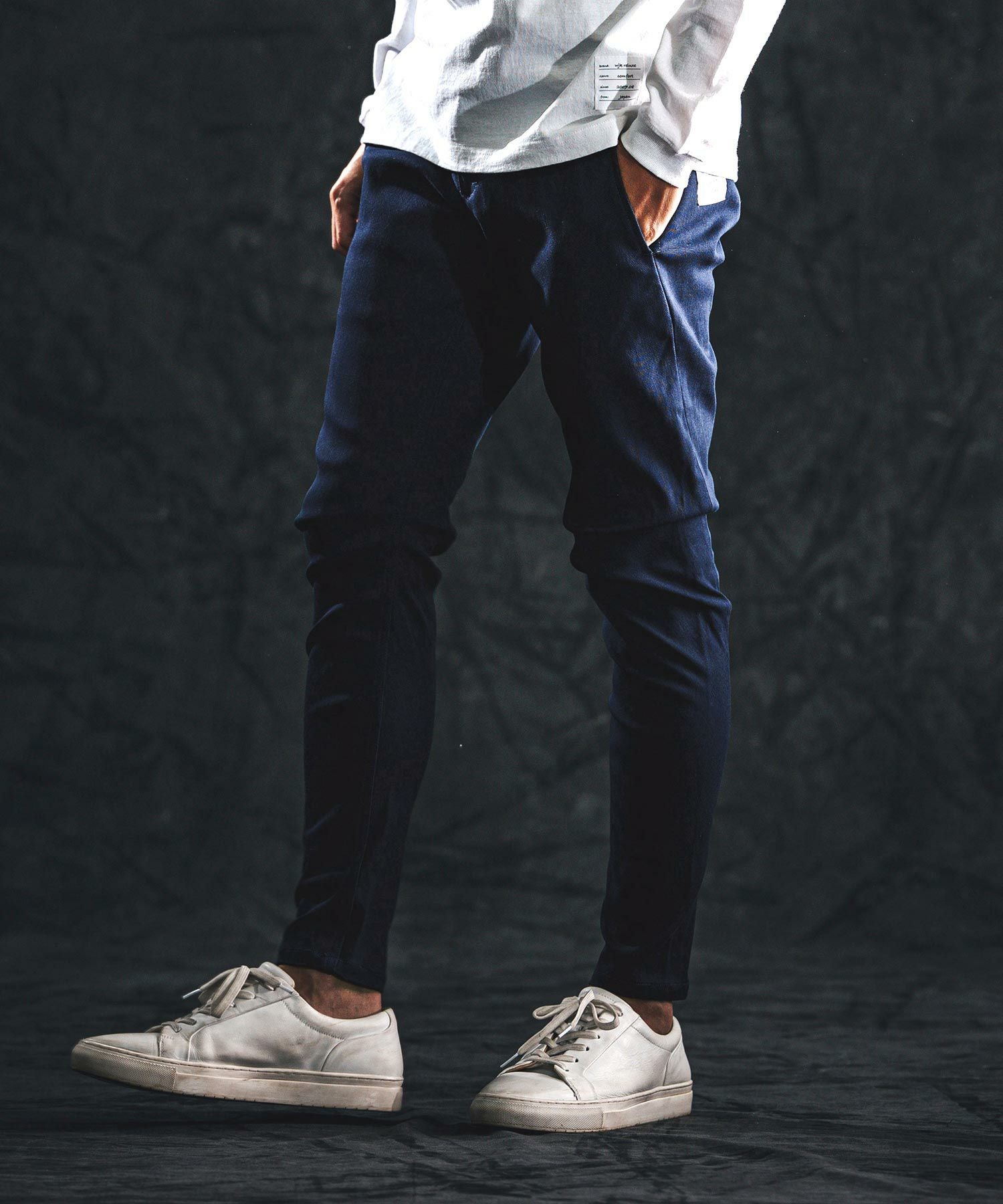 wjk reluxe】stretch banana silhouette pants バナナシルエットパンツ