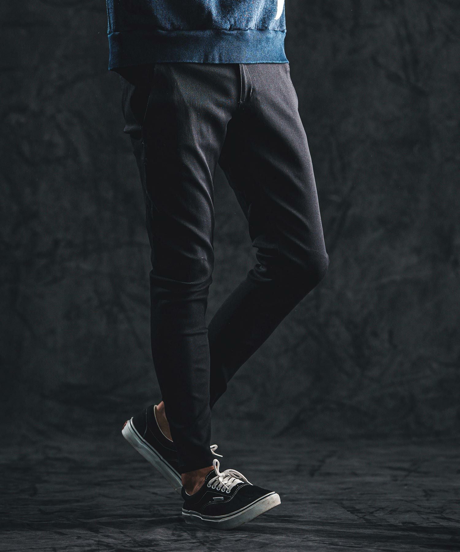 wjk reluxe】stretch banana silhouette pants バナナシルエットパンツ