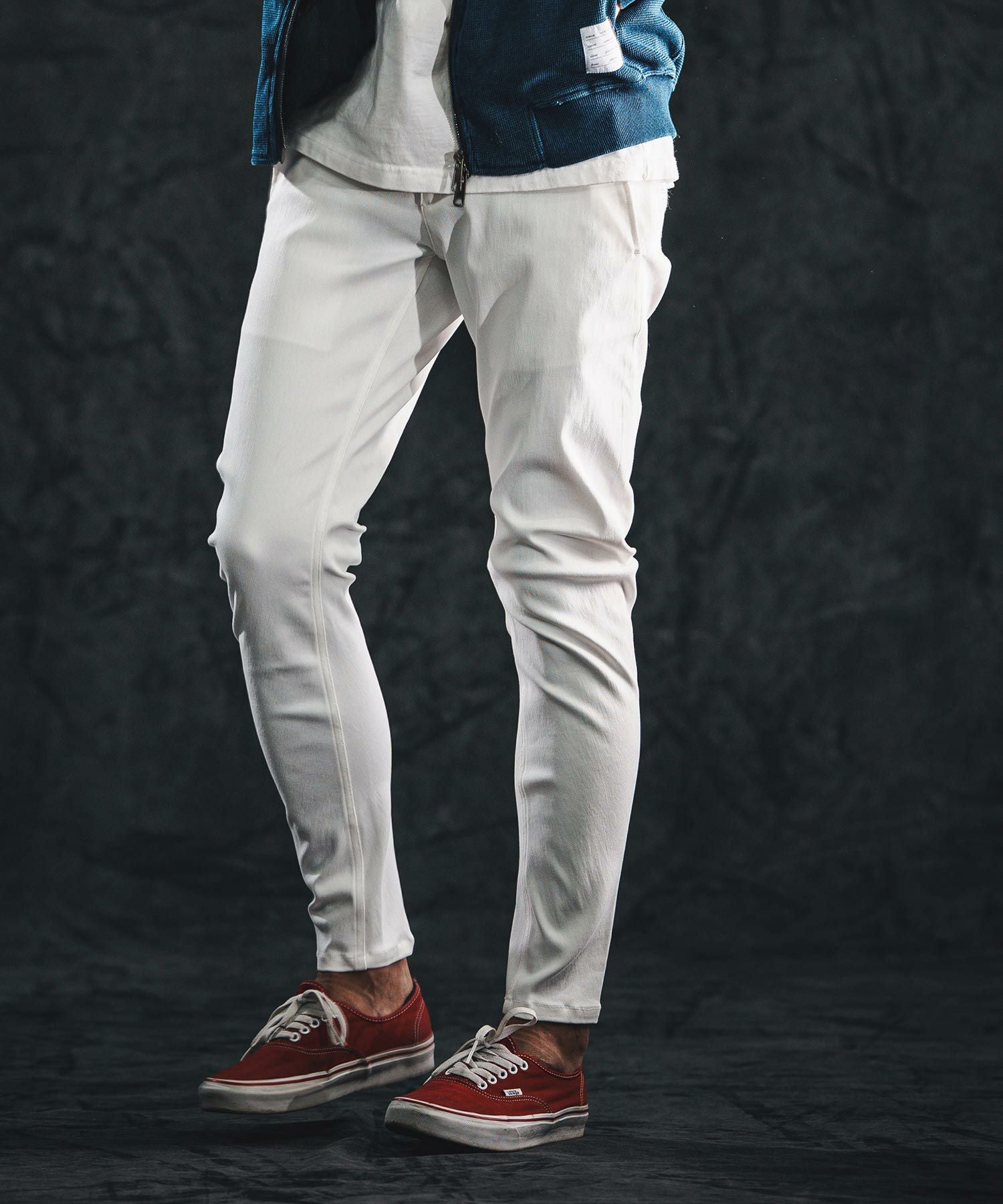 wjk reluxe】stretch banana silhouette pants バナナシルエットパンツ