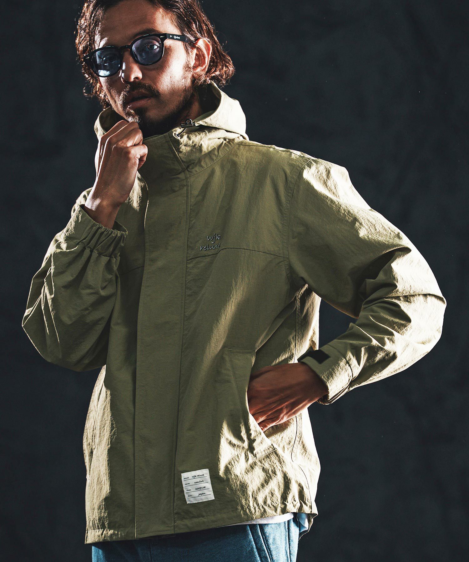 wjk reluxe】shrink nylon parka ナイロンパーカー(WR26S-19) | CAMBIO