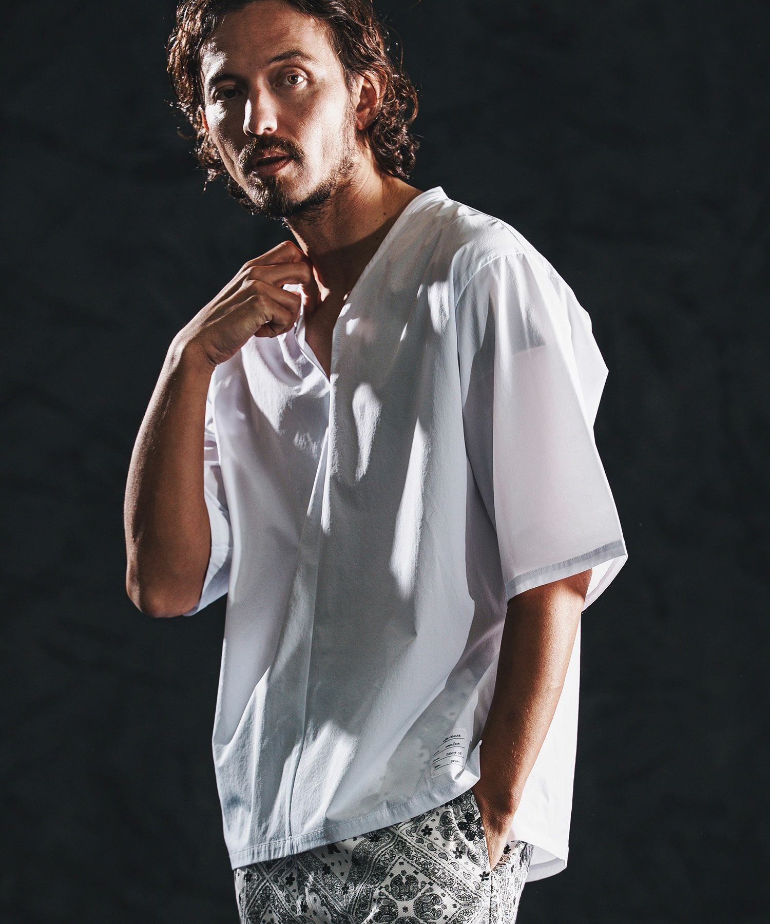 2点セット　ウォッシャブル キーネック　ウェビングパンツ wjk reluxe】cool touch key neck pullover キーネックプルオーバー