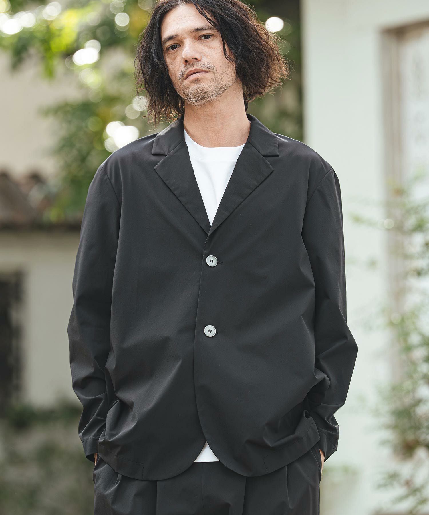 CAMBIO(カンビオ)】2-layer Nylon 2B Tailored Jacket テーラード