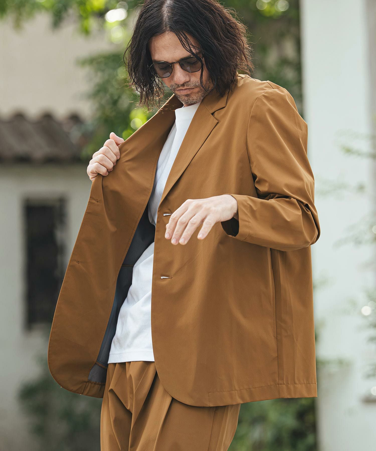 CAMBIO(カンビオ)】2-layer Nylon 2B Tailored Jacket テーラード