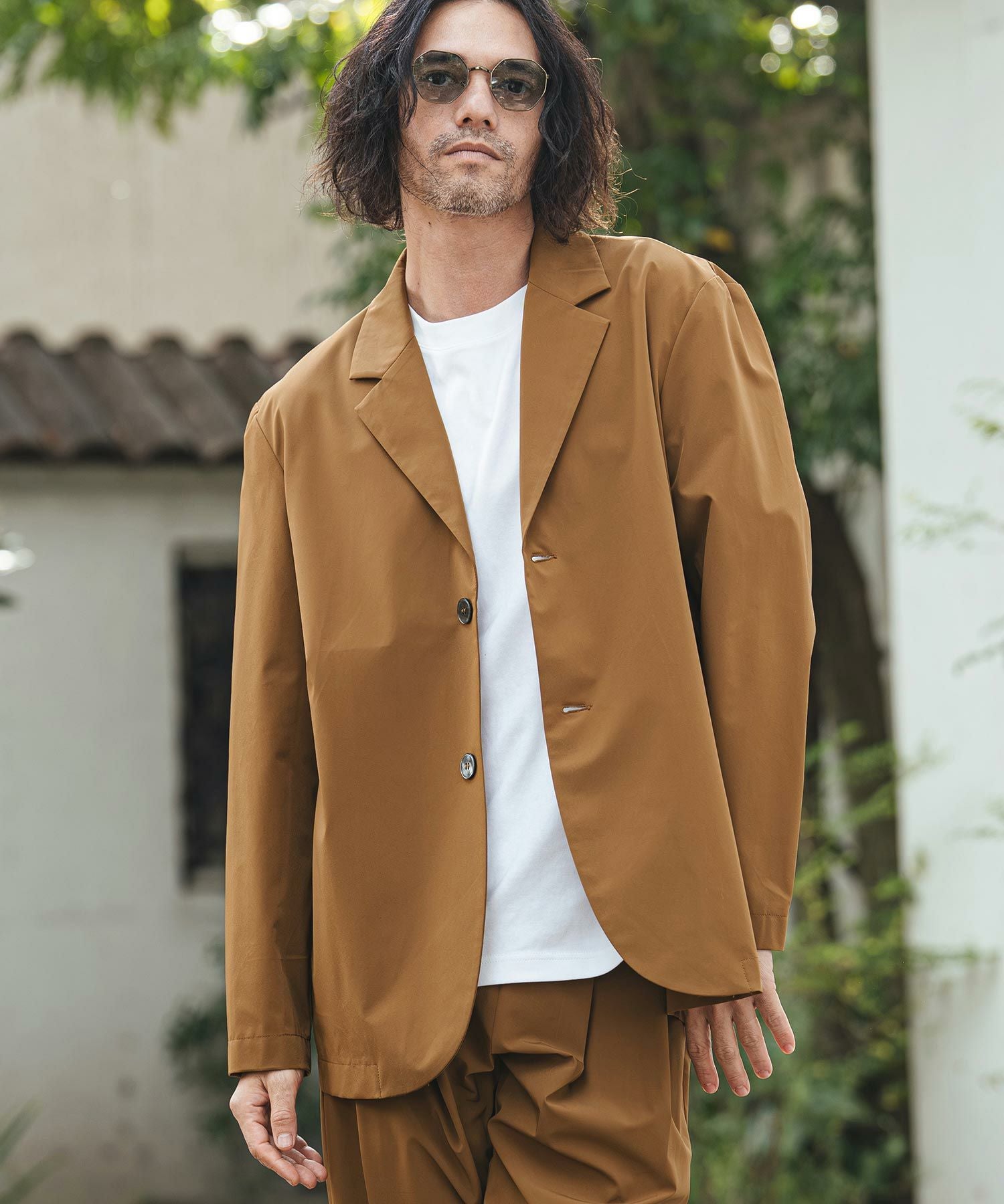 CAMBIO(カンビオ)】2-layer Nylon 2B Tailored Jacket テーラード
