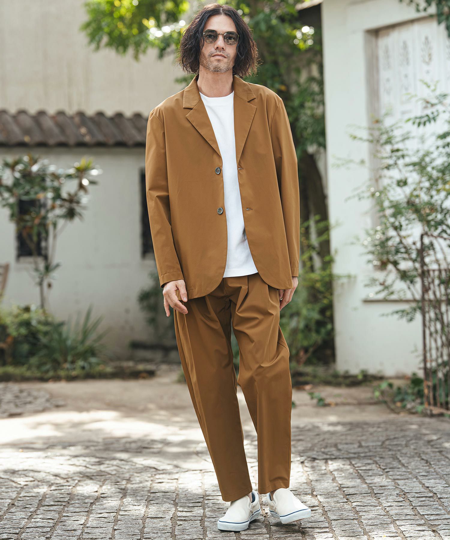 CAMBIO(カンビオ)】2-layer Nylon 2B Tailored Jacket テーラード
