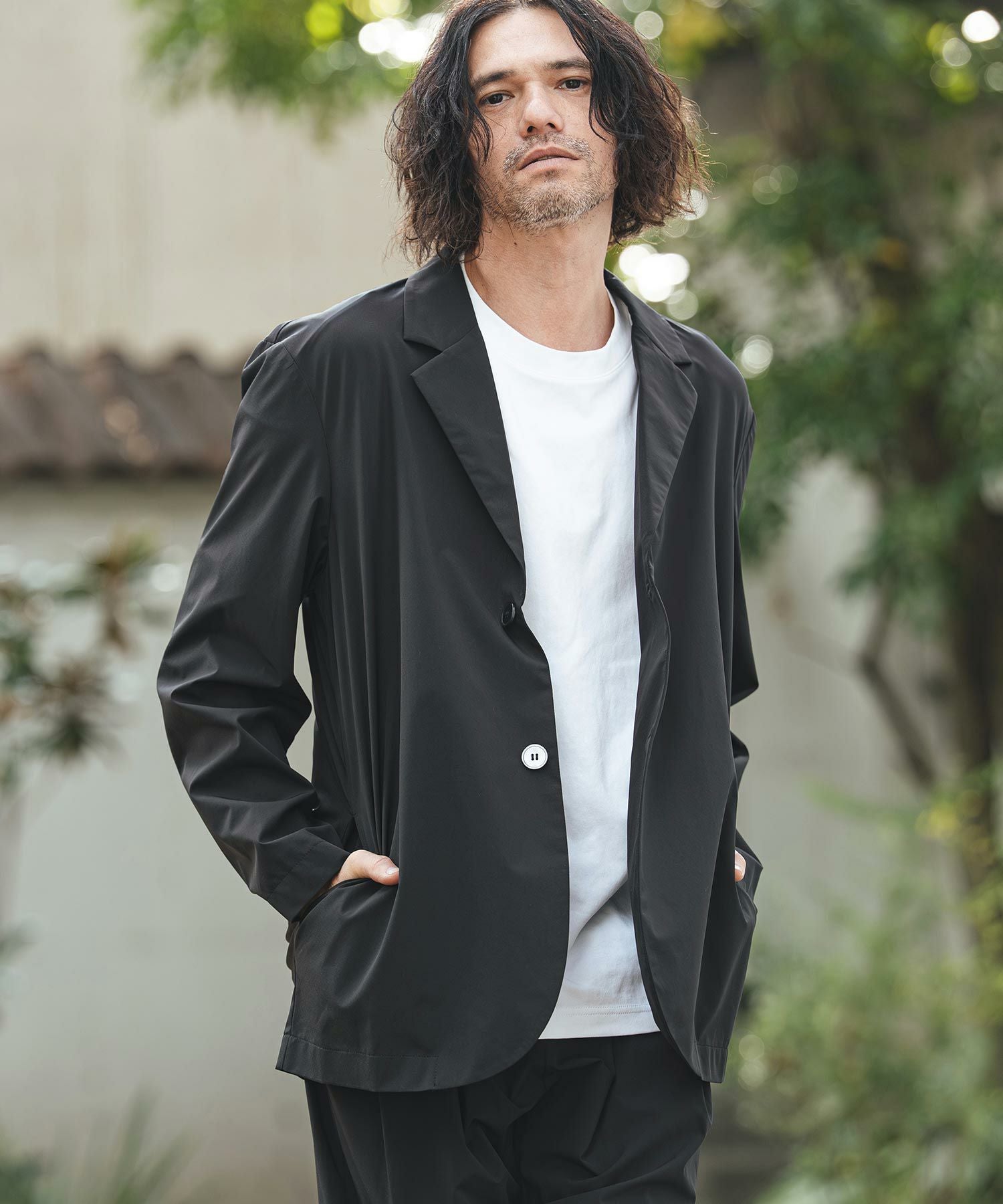 Tailored jacket ナイロン テーラードジャケット CAMBIO カンビオ 2