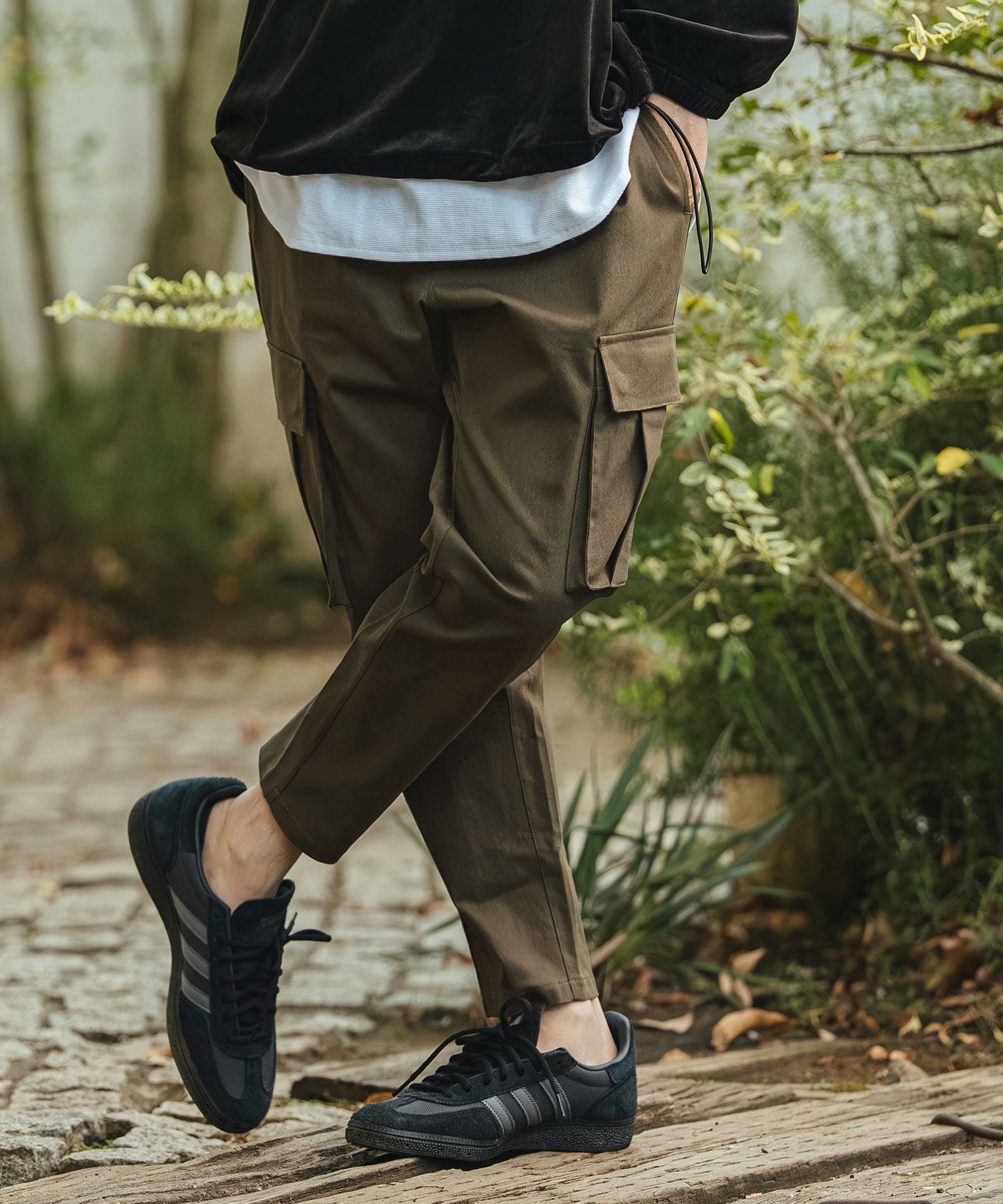 CAMBIO(カンビオ)】Stretch Twill Ankle Tapered Cargo Pants カーゴ