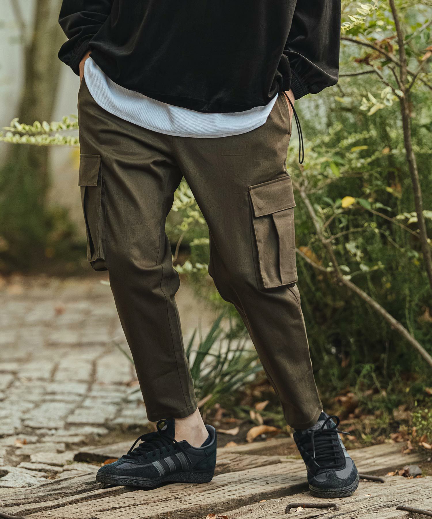 CAMBIO(カンビオ)】Stretch Twill Ankle Tapered Cargo Pants カーゴ