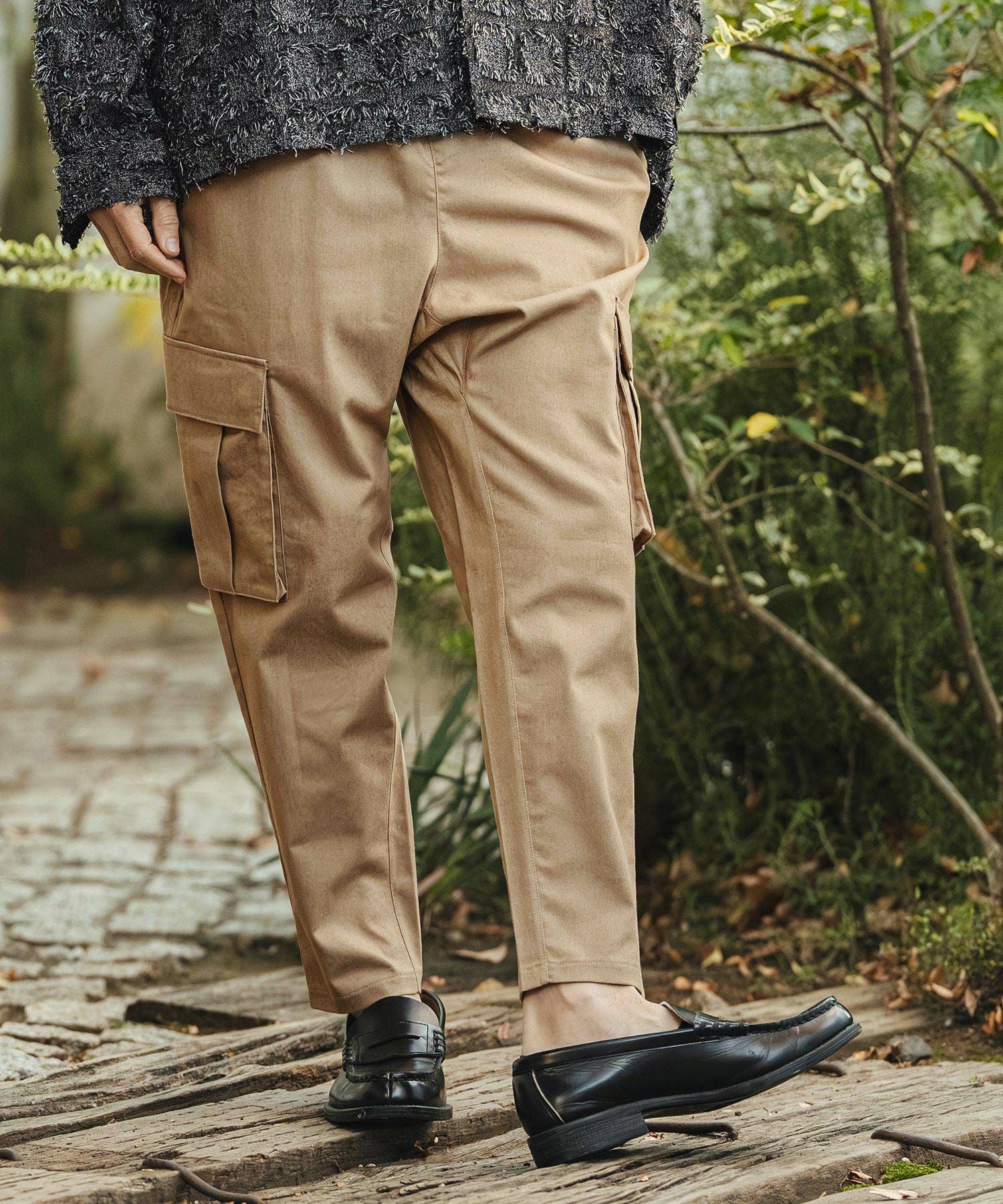 CAMBIO(カンビオ)】Stretch Twill Ankle Tapered Cargo Pants カーゴ