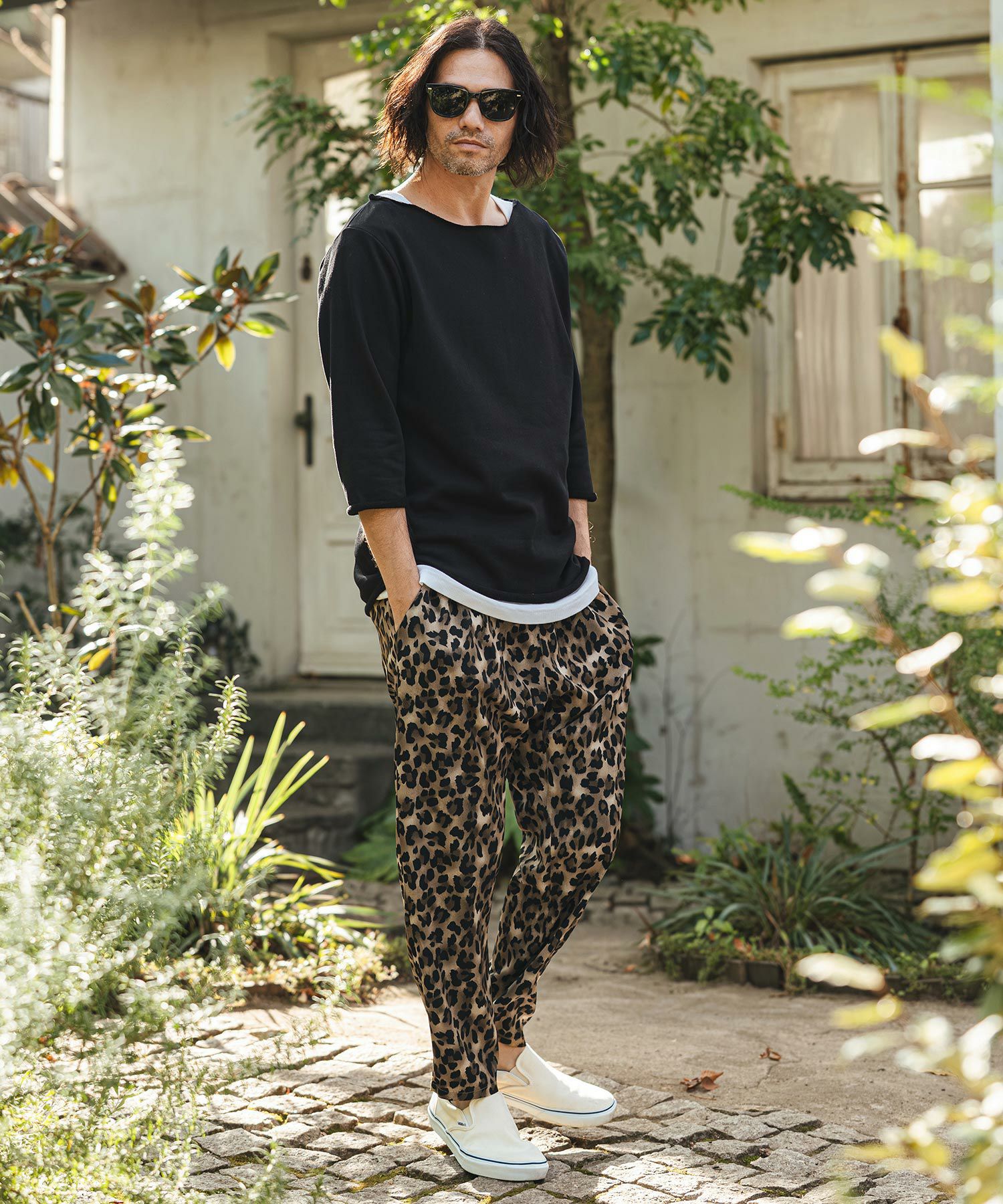 CAMBIO(カンビオ)】Leopard Relax Pants レオパードイージーパンツ