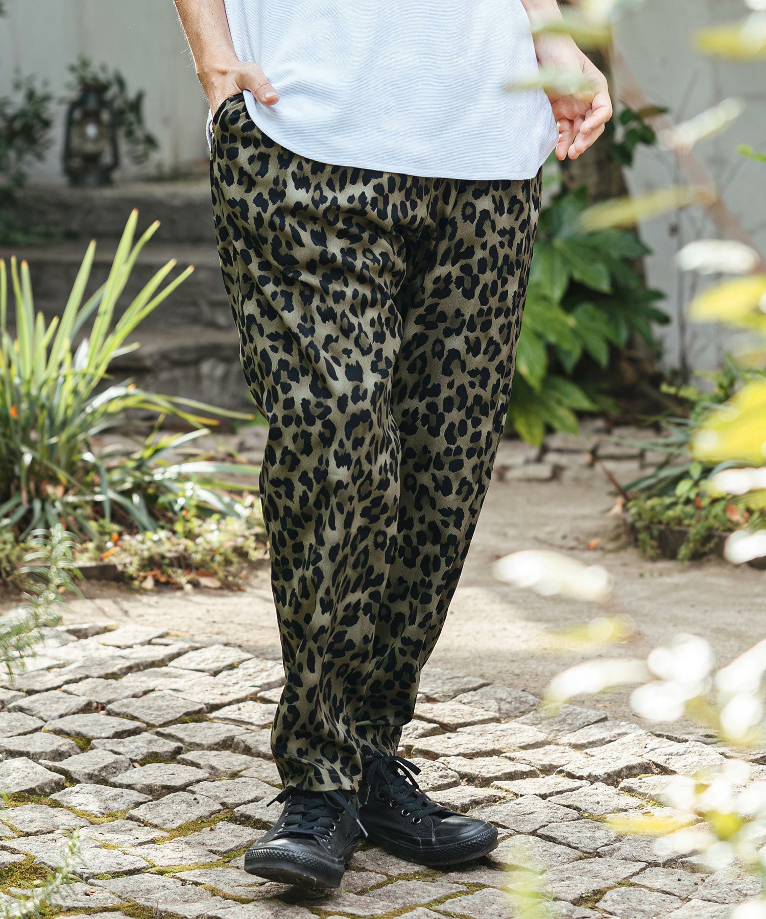 CAMBIO(カンビオ)】Leopard Relax Pants レオパードイージーパンツ