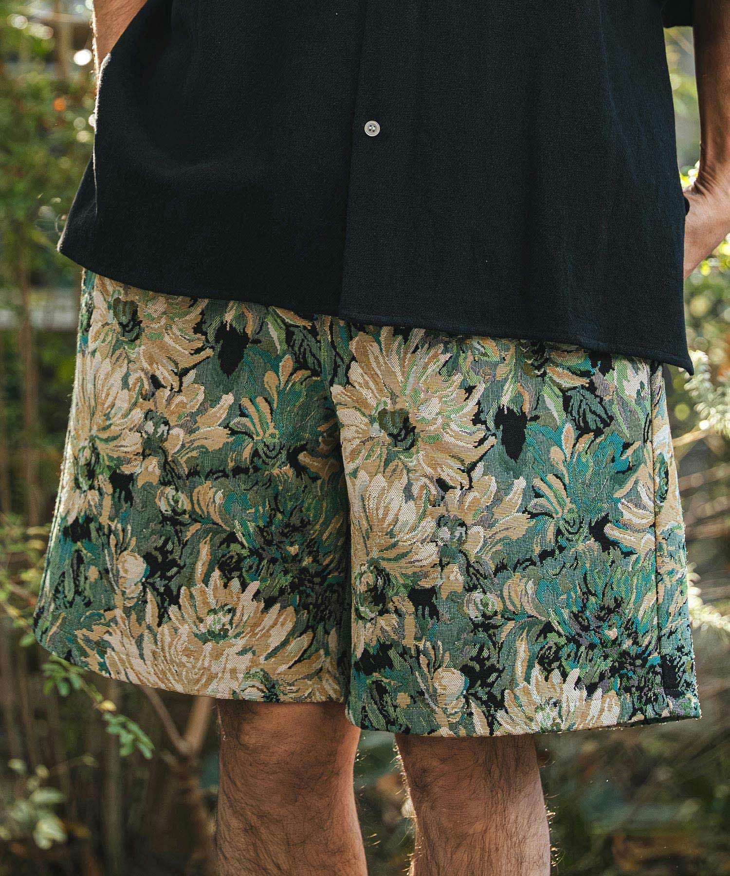 CAMBIO(カンビオ)】Botanical Gobelin Textile Short Pants