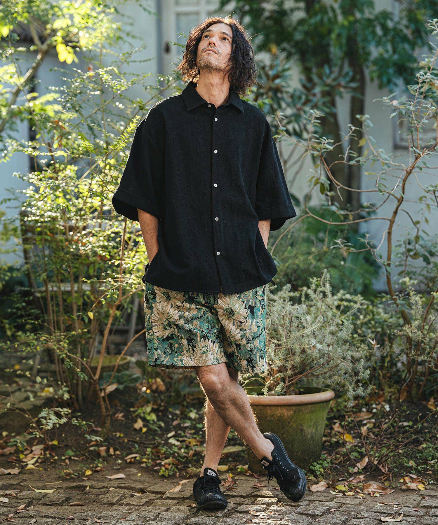 CAMBIO(カンビオ)】Botanical Gobelin Textile Short Pants