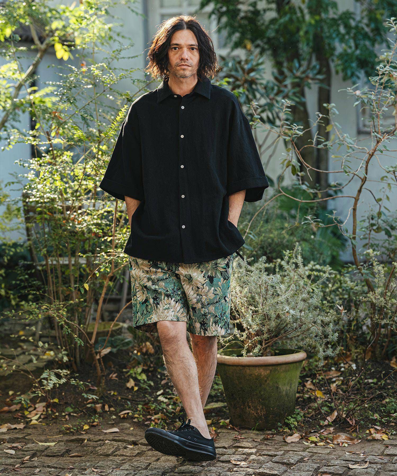 CAMBIO(カンビオ)】Botanical Gobelin Textile Short Pants