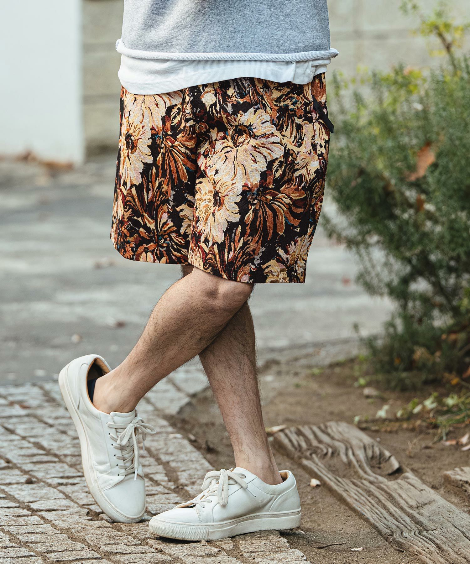 CAMBIO(カンビオ)】Botanical Gobelin Textile Short Pants