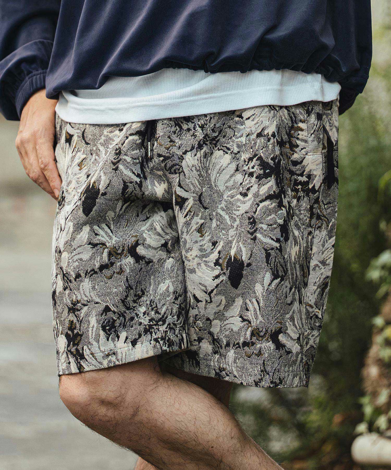 CAMBIO(カンビオ)】Botanical Gobelin Textile Short Pants