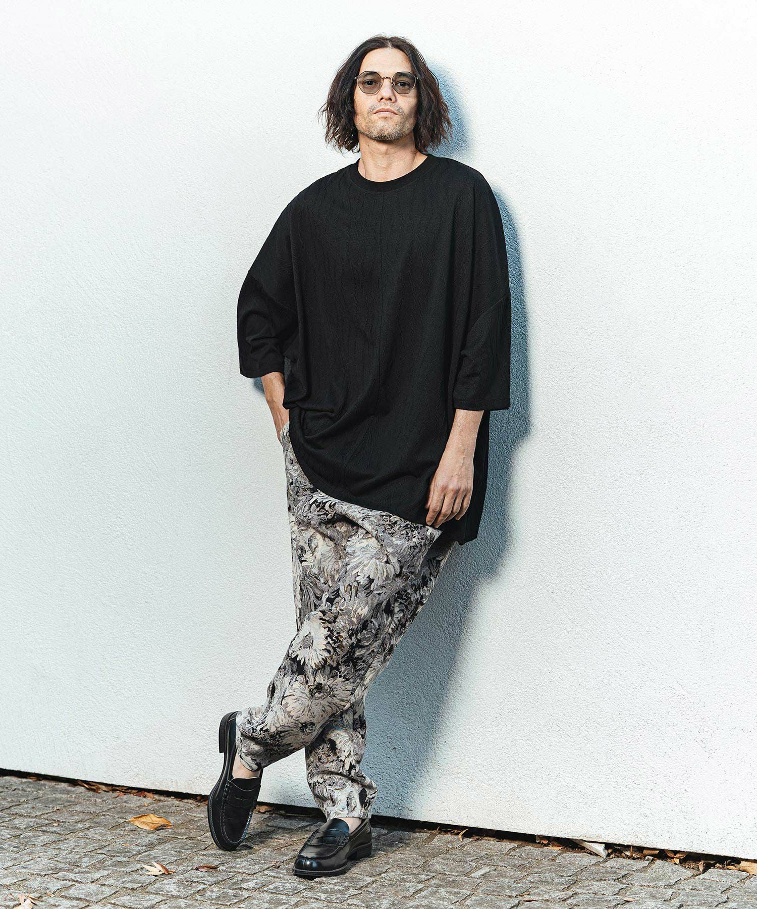 CAMBIO(カンビオ)】Botanical Gobelin Textile Wide Balloon Pants