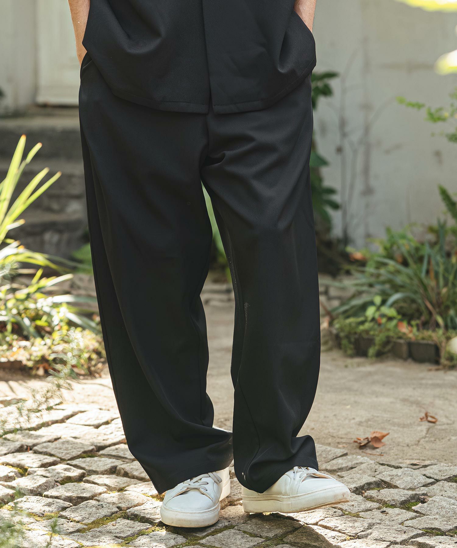 Caesar190401さま専用 CAMBIO(カンビオ)】Tropical Wide Straight Pants イージースラックス