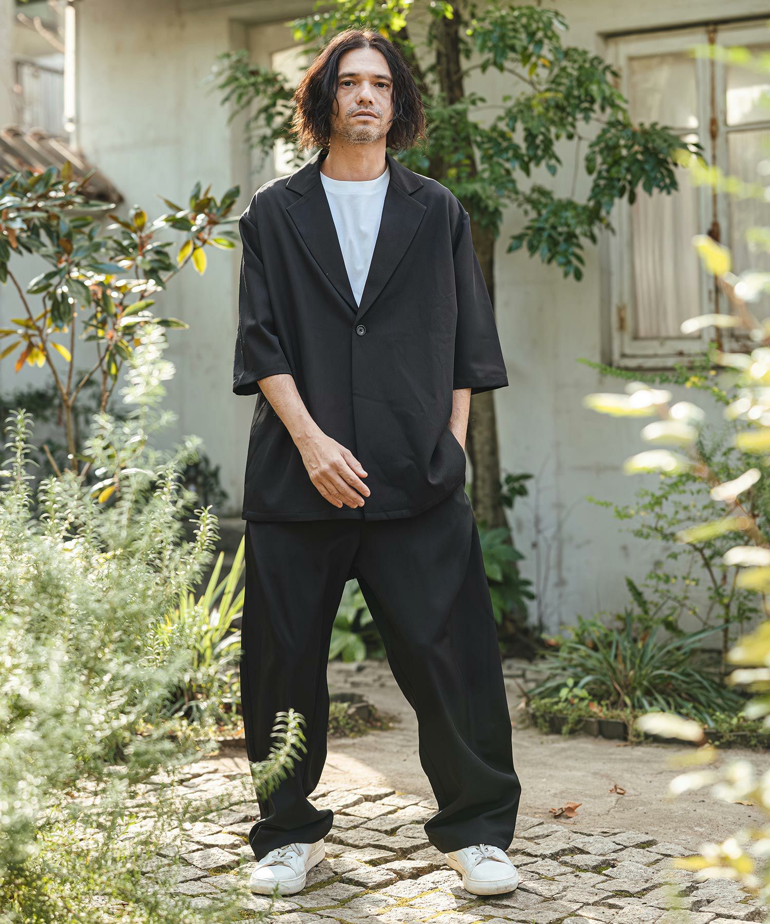 CAMBIO(カンビオ)】Tropical Wide Straight Pants イージースラックス CAMBIO(カンビオ)】Tropical Wide Straight Pants イージースラックス