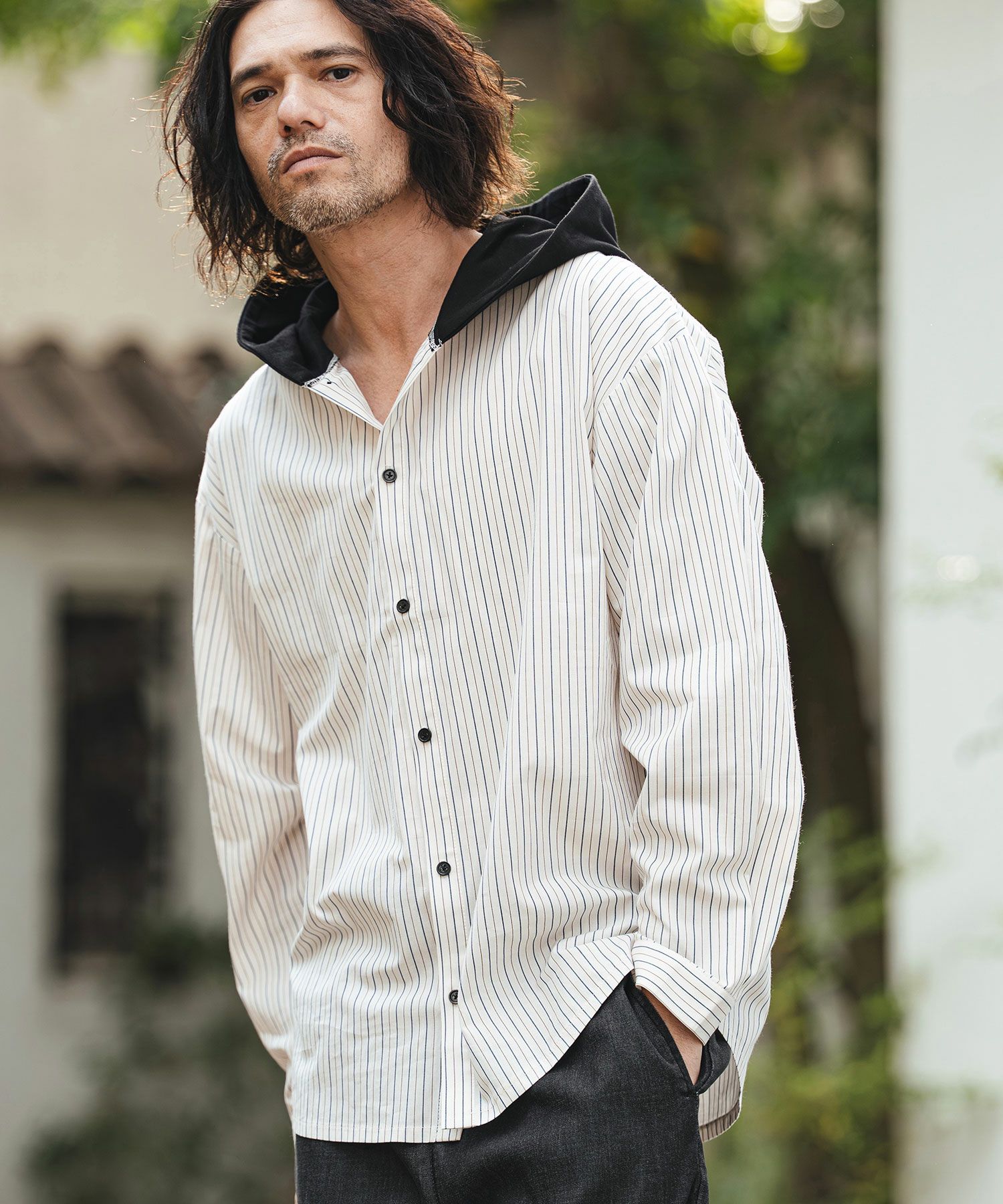 stone  90's 比翼デニムシャツ　アーカイブ CAMBIO(カンビオ)】Fly Front Denim Shirts 比翼デニムシャツ