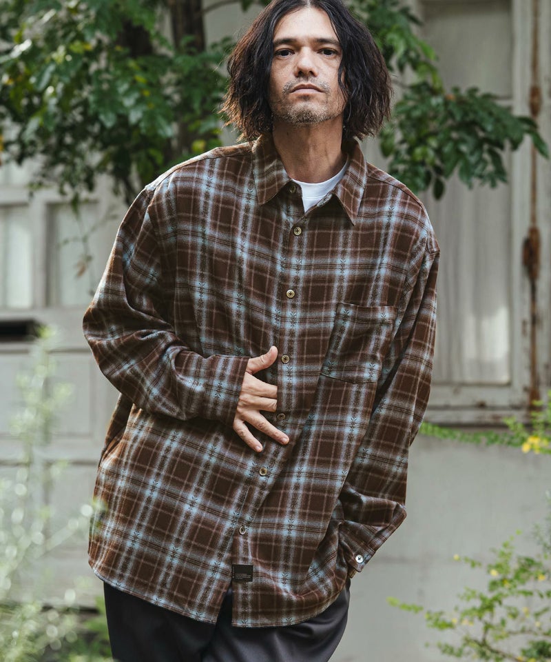 CAMBIO(カンビオ)】Jacquard Ombre Check Shirts オンブレチェック 