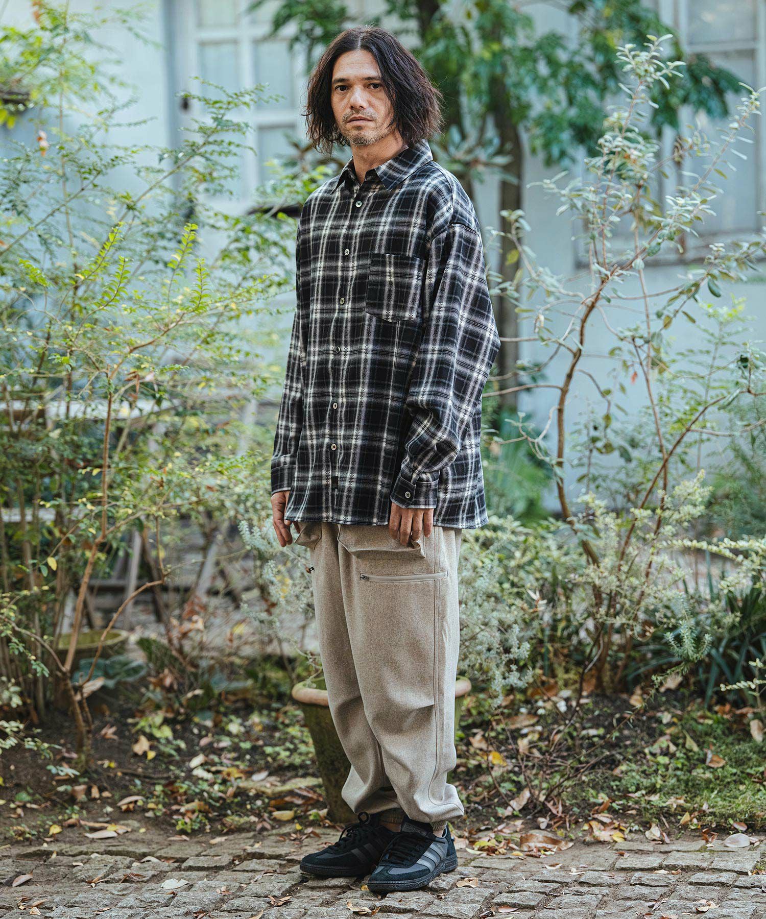 CAMBIO(カンビオ)】Jacquard Ombre Check Shirts オンブレチェック