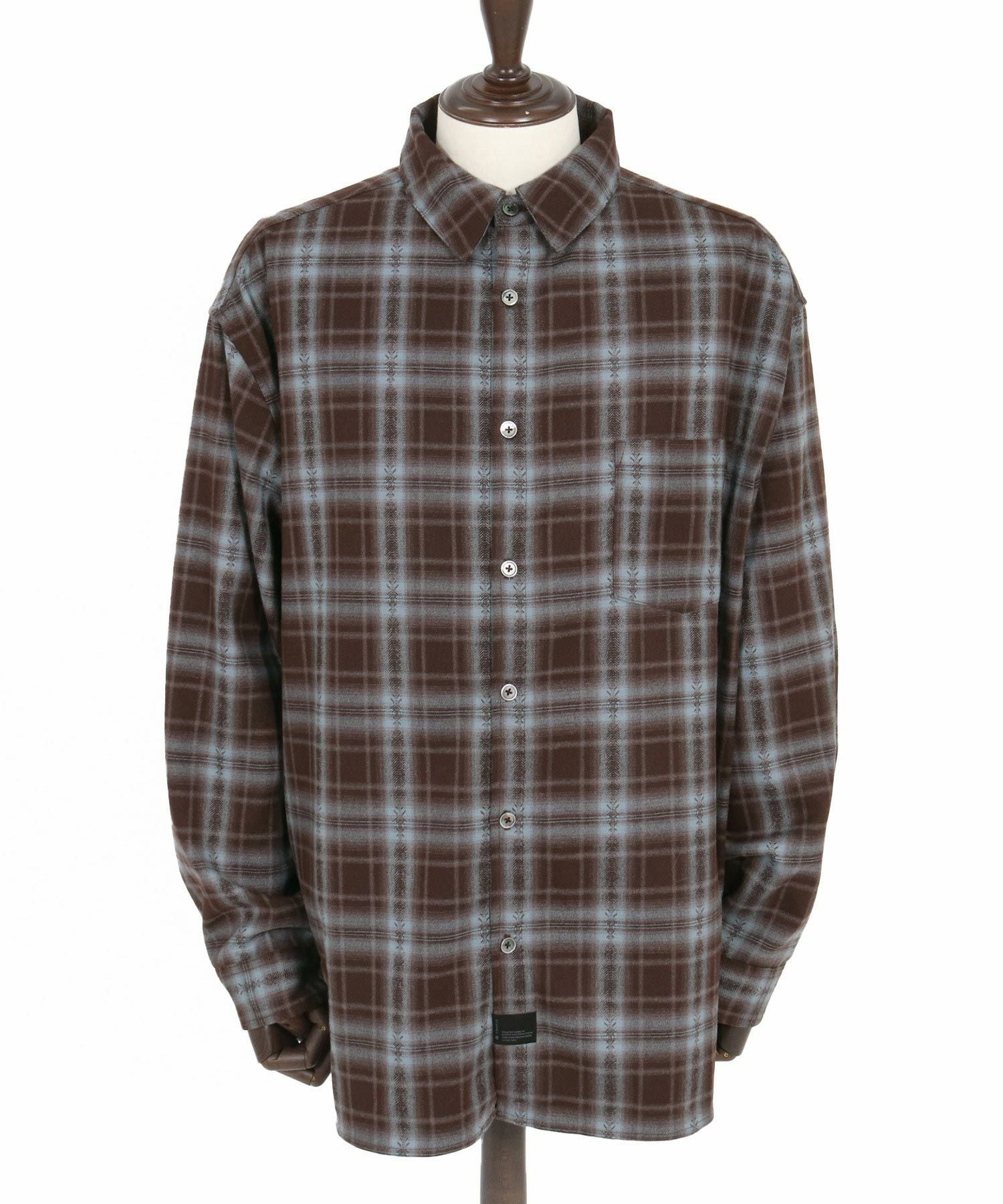 CAMBIO(カンビオ)】Jacquard Ombre Check Shirts オンブレチェック