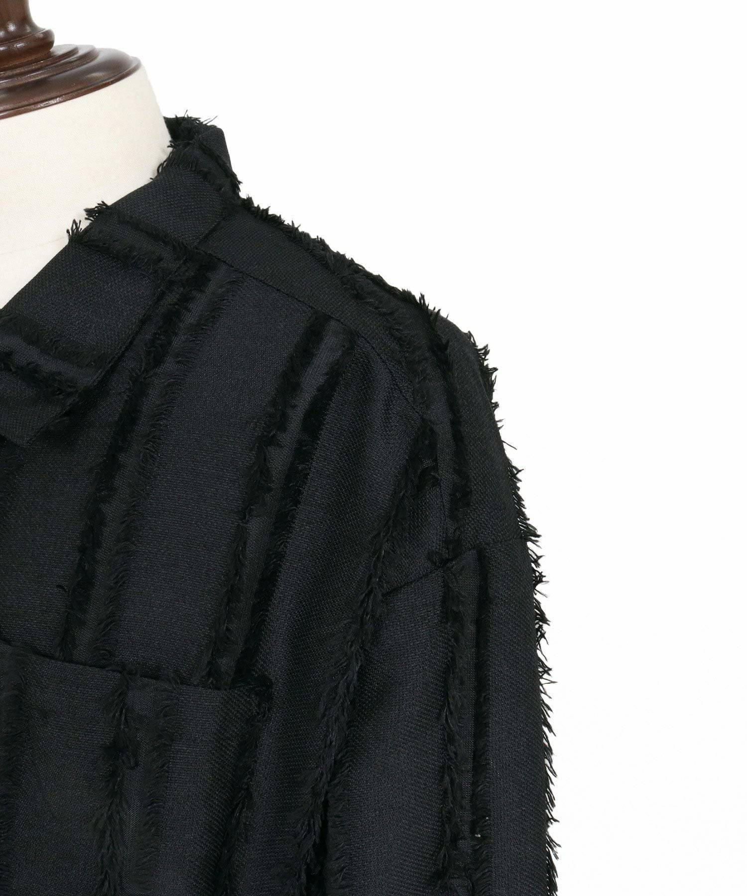 CAMBIO(カンビオ)】Fringe Stripe Shirts ストライプシャツ(PF-261-010
