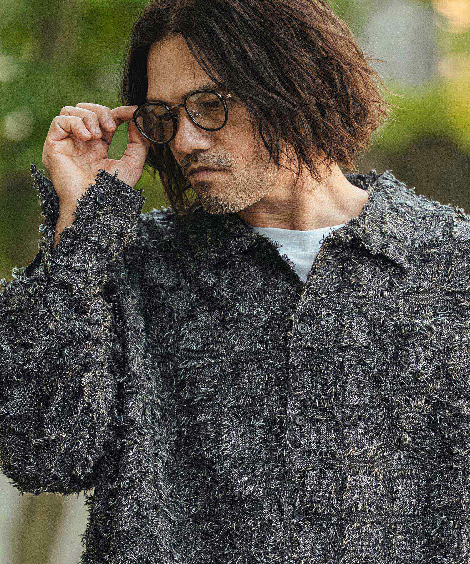 CAMBIO(カンビオ)】Fringe Check Shirts フリンジチェックシャツ(PF