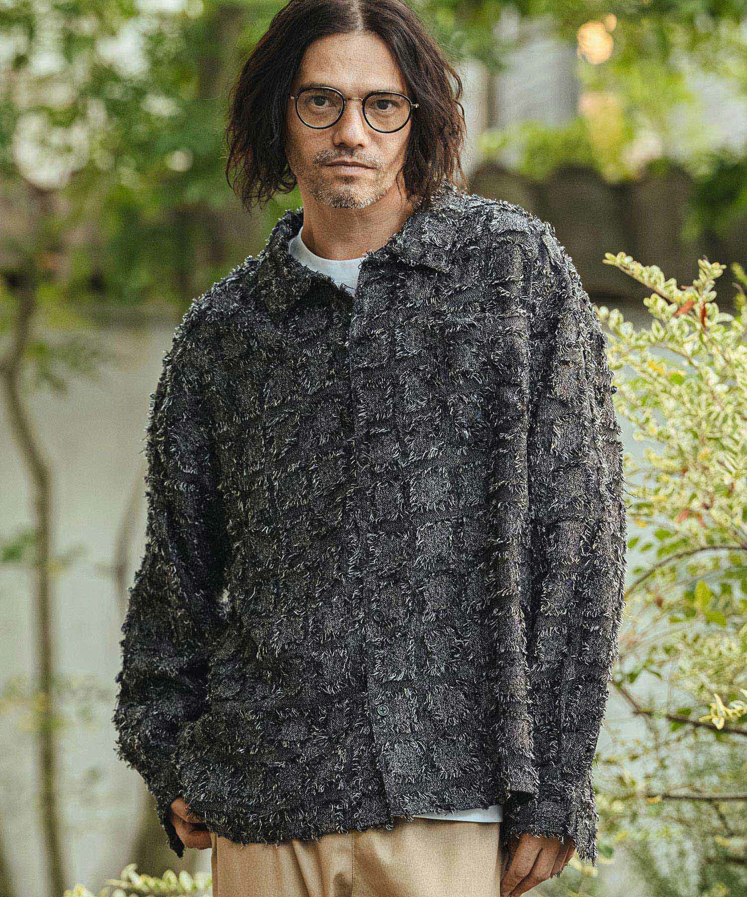 CAMBIO(カンビオ)】Fringe Check Shirts フリンジチェックシャツ(PF