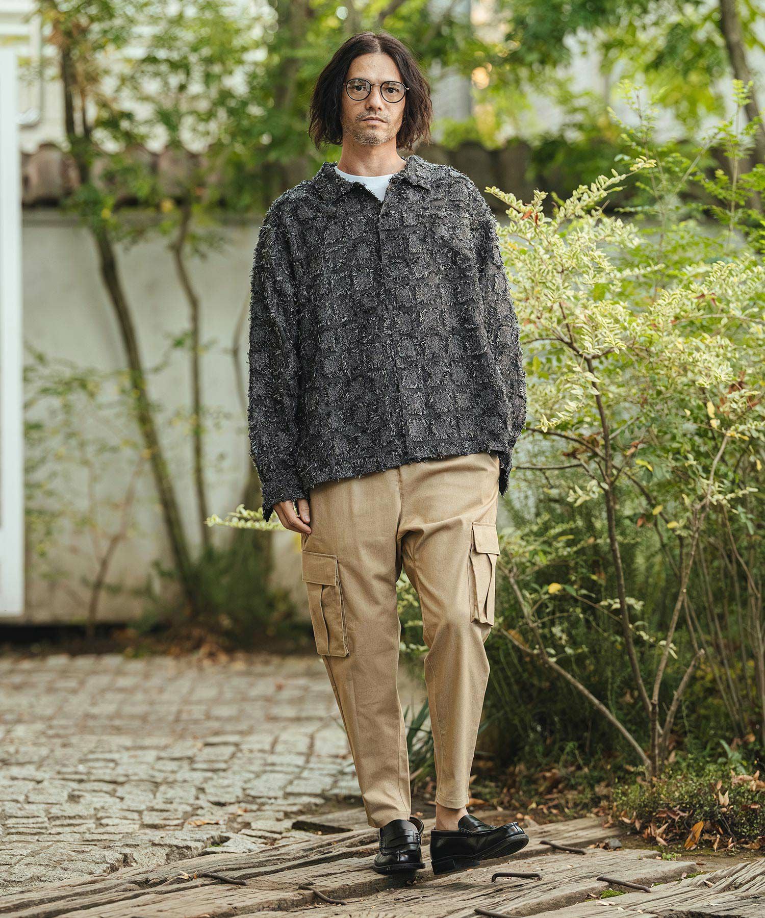 さとちゃん、15点確認用 CAMBIO(カンビオ)】Fringe Check Shirts フリンジチェックシャツ(PF