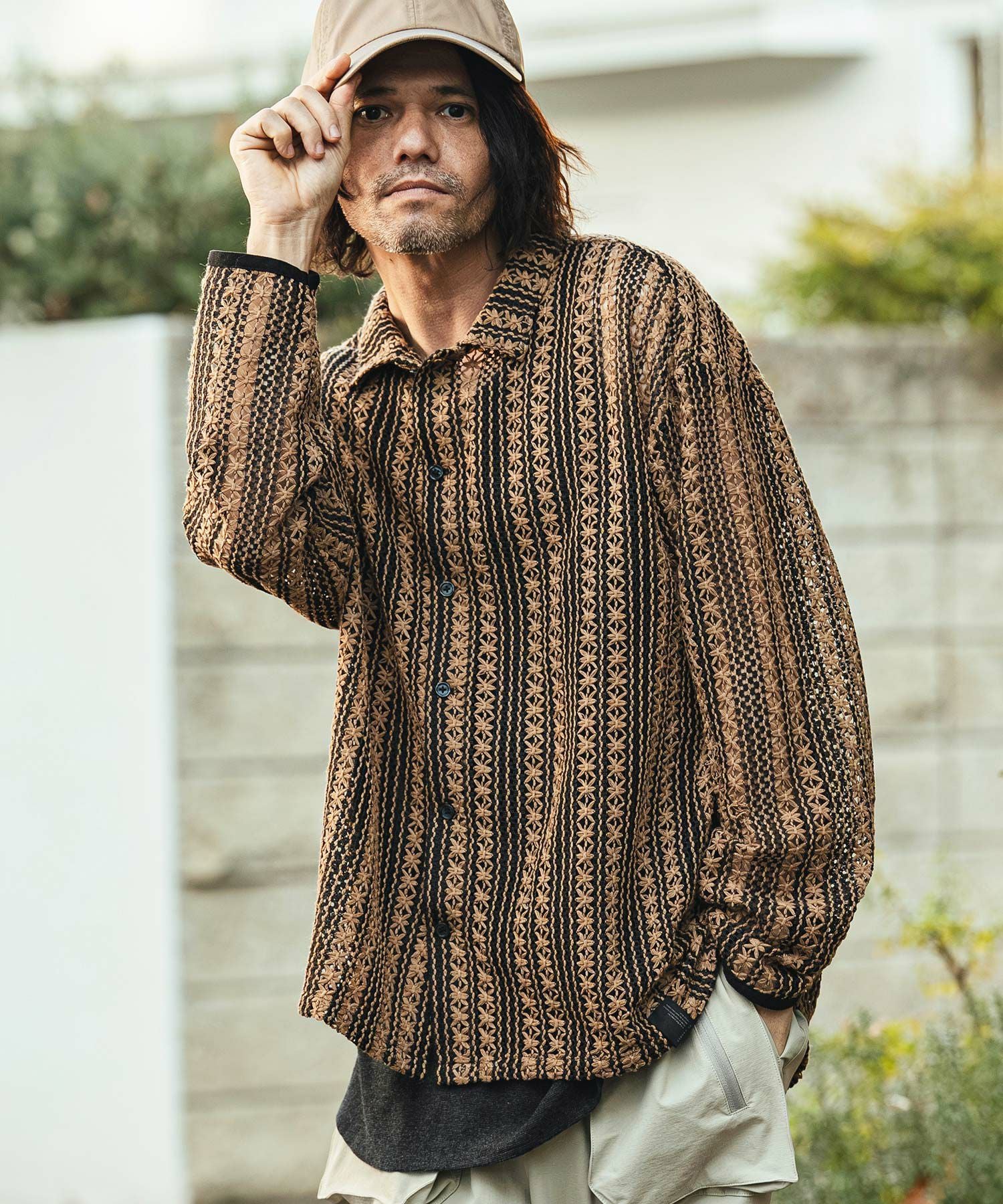 CAMBIO(カンビオ)】Distressed Flannel Check Shirts ネルチェック