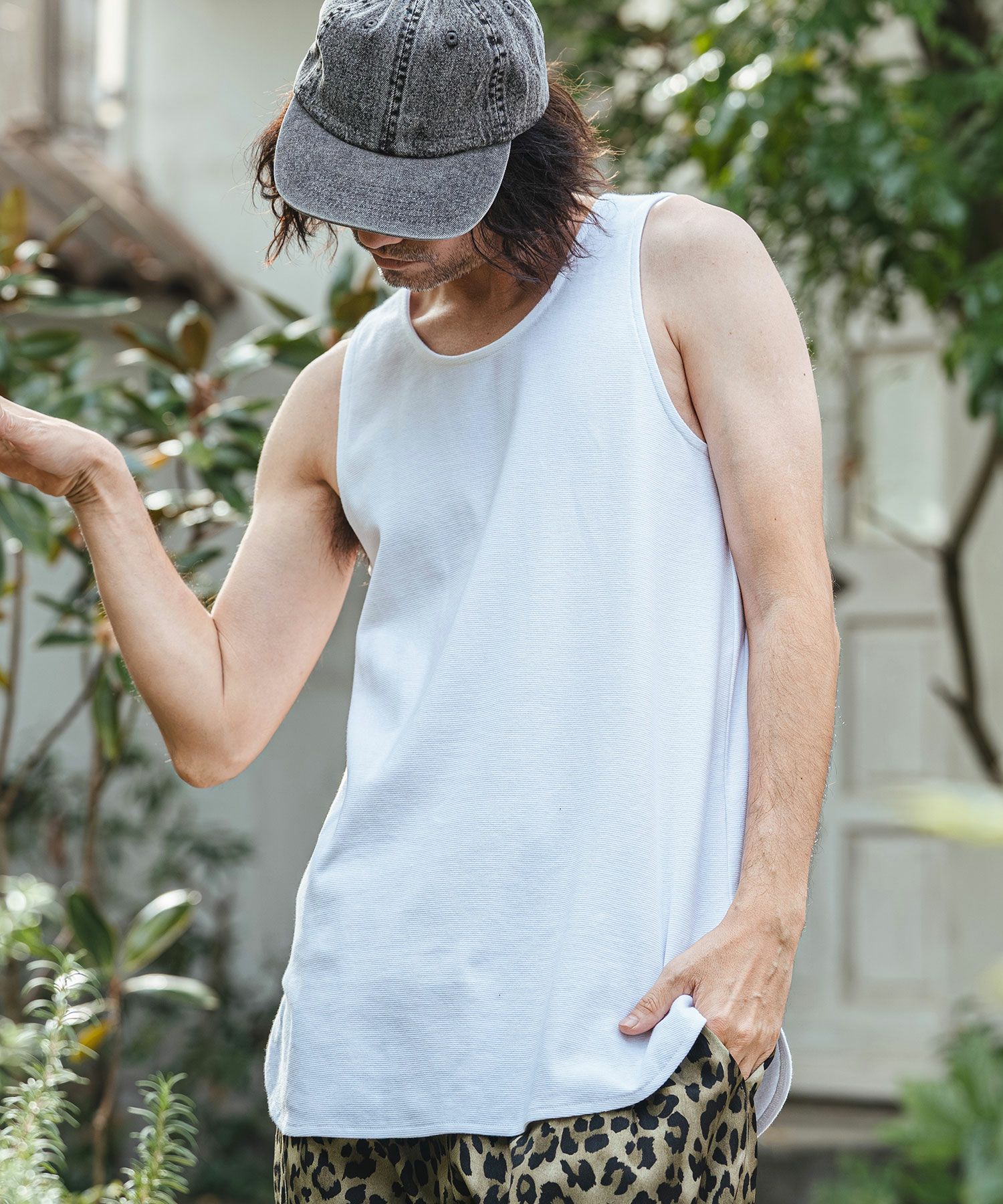 Fraise Long タンク　ベージュ CAMBIO(カンビオ)】Span Fraise Long Tank Top タンクトップ(S62726cmb