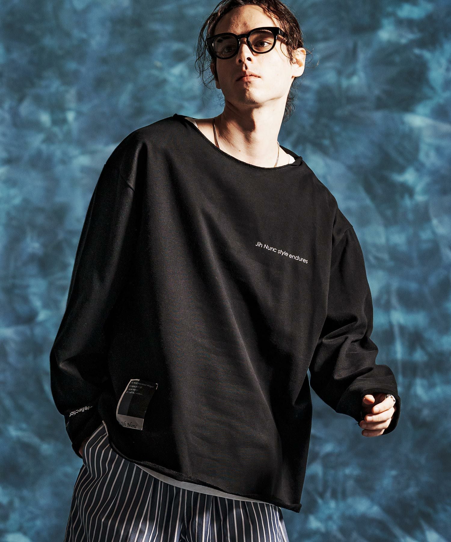 Jih Nunc(ジーヌンク)】オーガニックコットンカットオフ裏毛スウェット