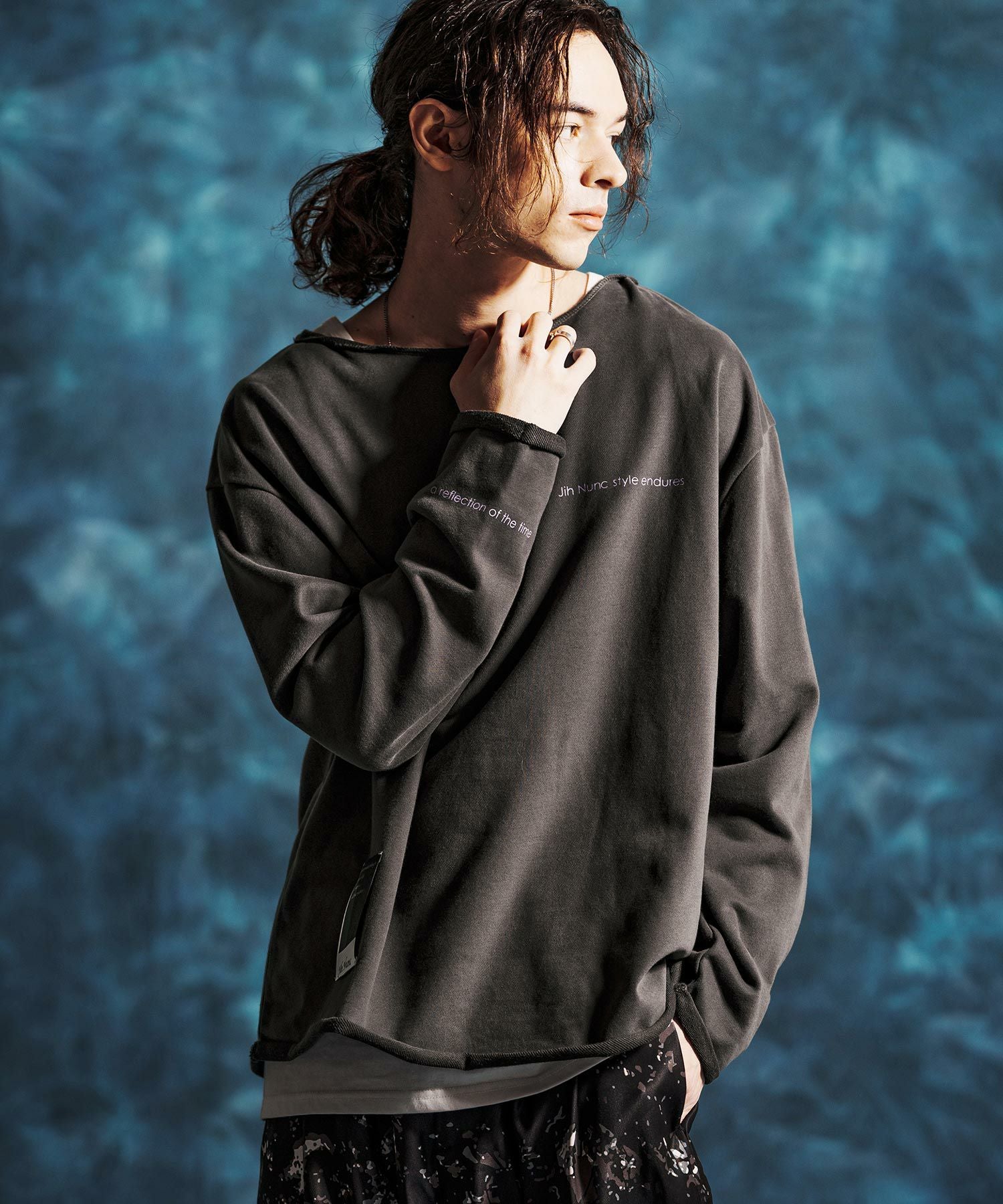 Jih Nunc(ジーヌンク)】オーガニックコットンカットオフ裏毛スウェット