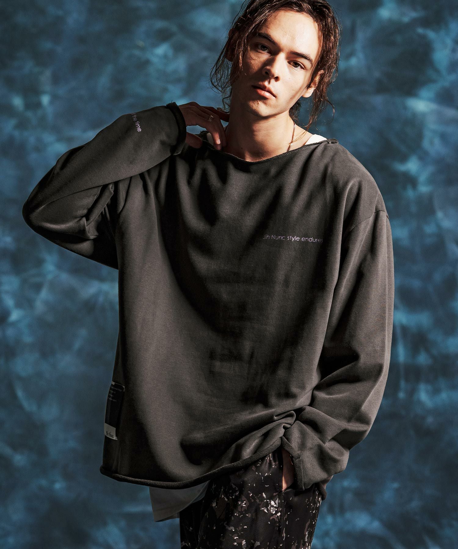 Jih Nunc(ジーヌンク)】オーガニックコットンカットオフ裏毛スウェット