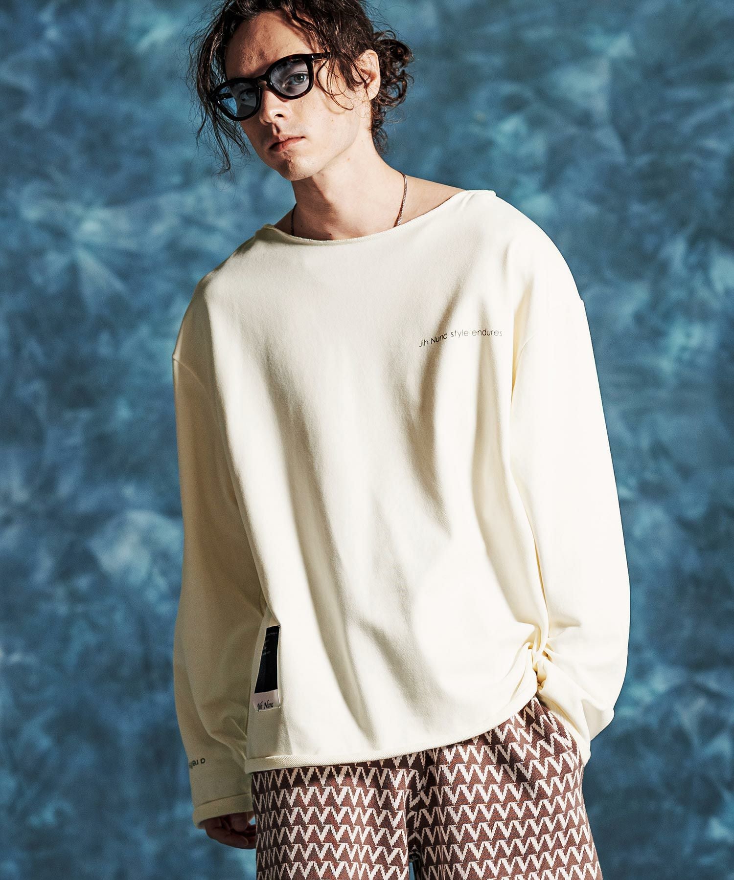 Jih Nunc(ジーヌンク)】オーガニックコットンカットオフ裏毛スウェット