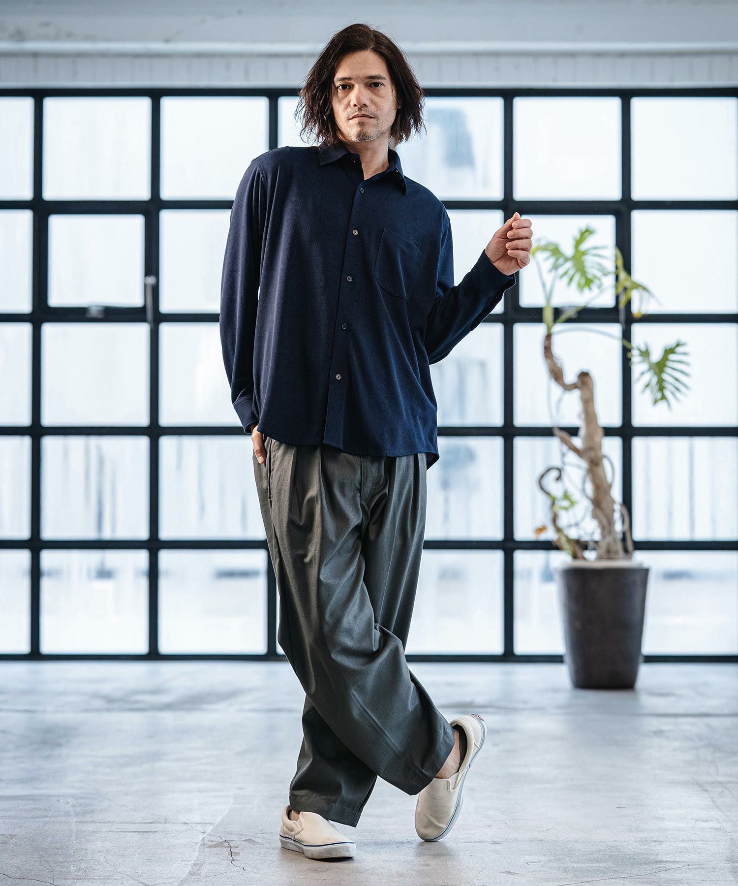 CAMBIO(カンビオ)】TR Two Tuck Pants テーパードパンツ(AI-261-009