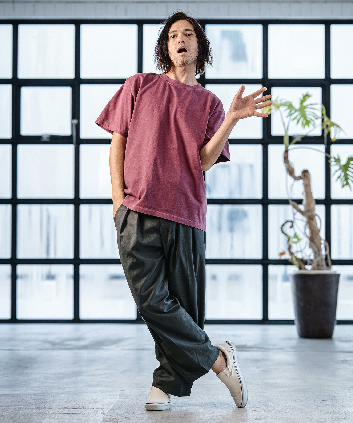 CAMBIO(カンビオ)】TR Two Tuck Pants テーパードパンツ(AI-261-009