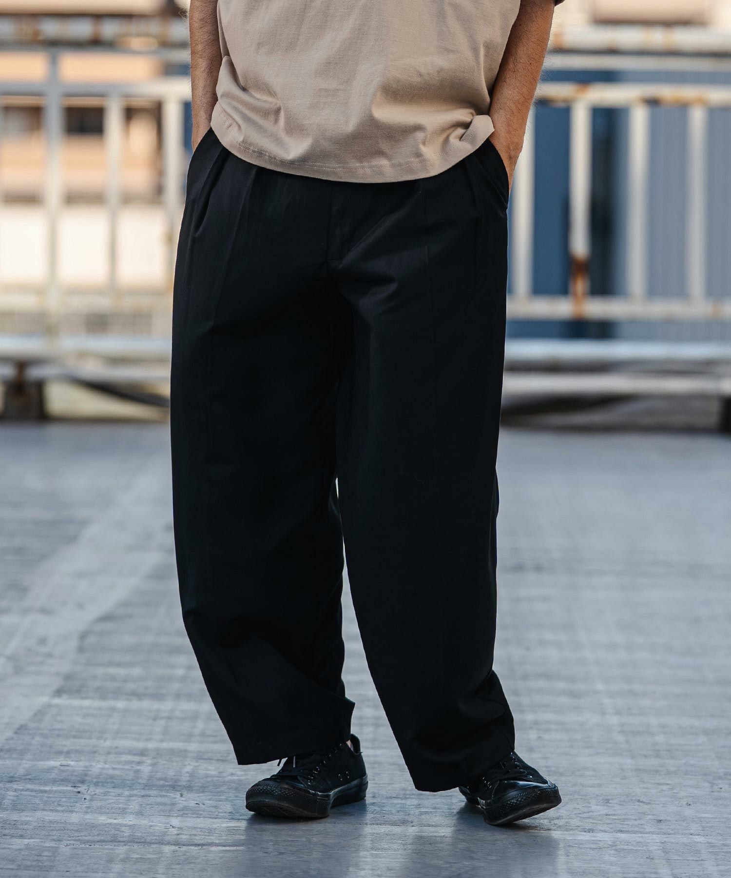 CAMBIO(カンビオ)】TR Two Tuck Pants テーパードパンツ(AI-261-009