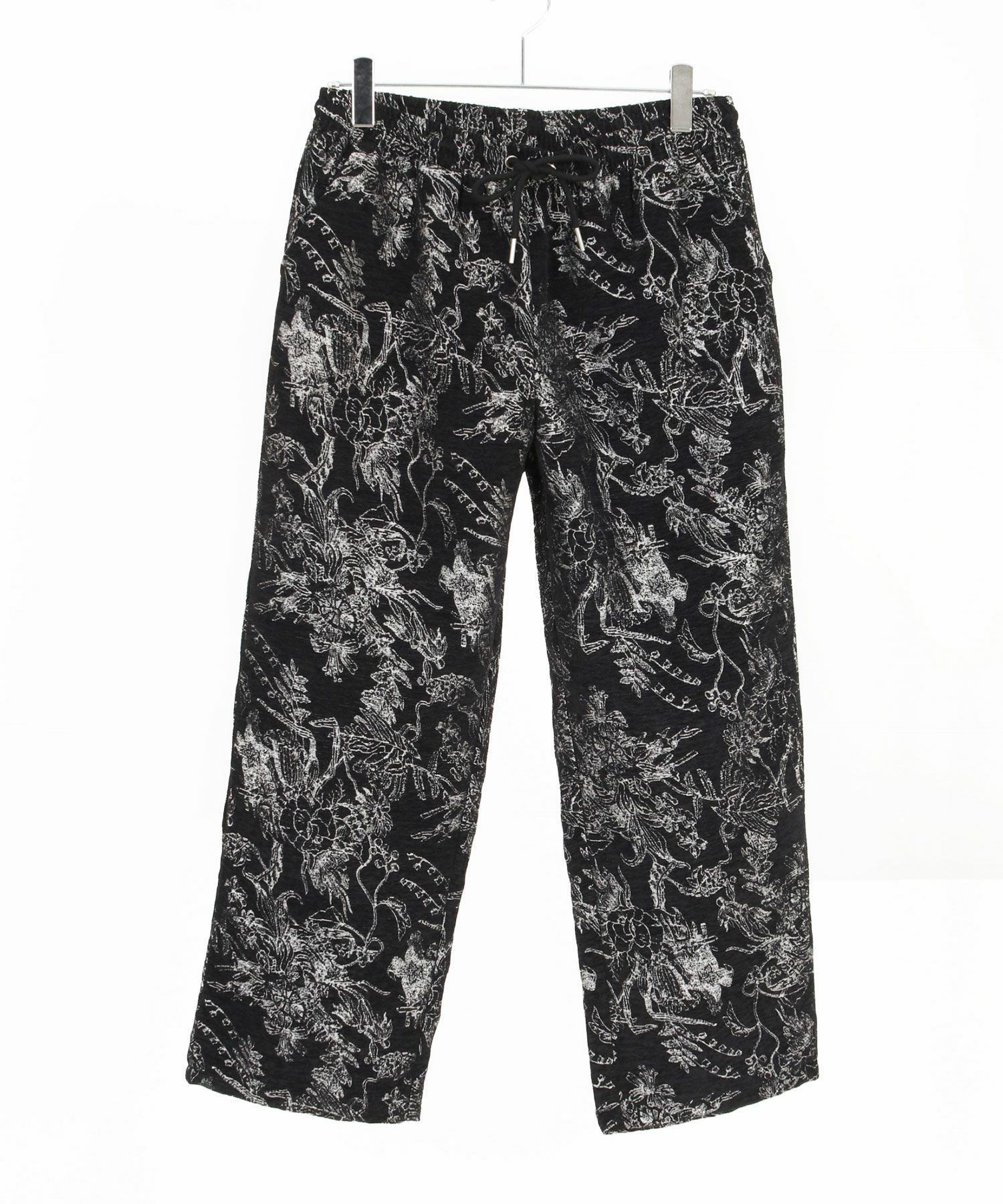 CAMBIO(カンビオ)】Floral Gobelin Wide Straight Pants ワイド