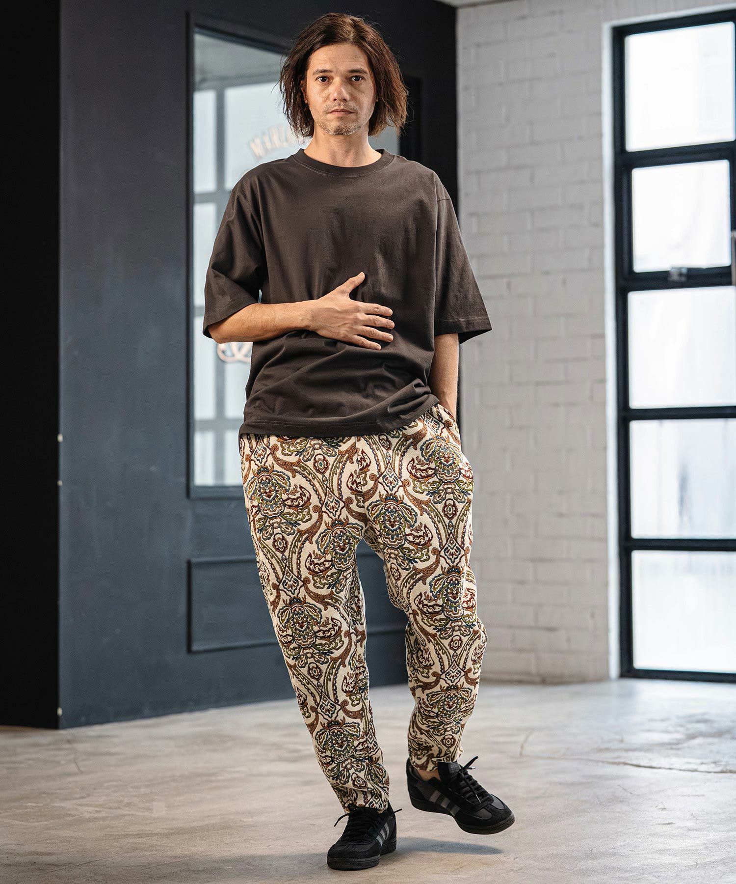 CAMBIO(カンビオ)】 Antique Motif Gobelin Balloon Pants バルーン