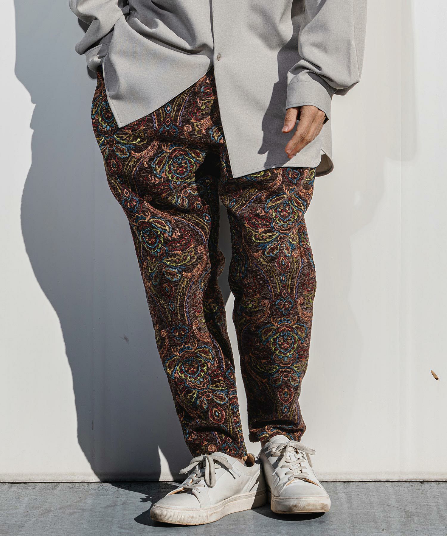 CAMBIO(カンビオ)】 Antique Motif Gobelin Balloon Pants バルーン
