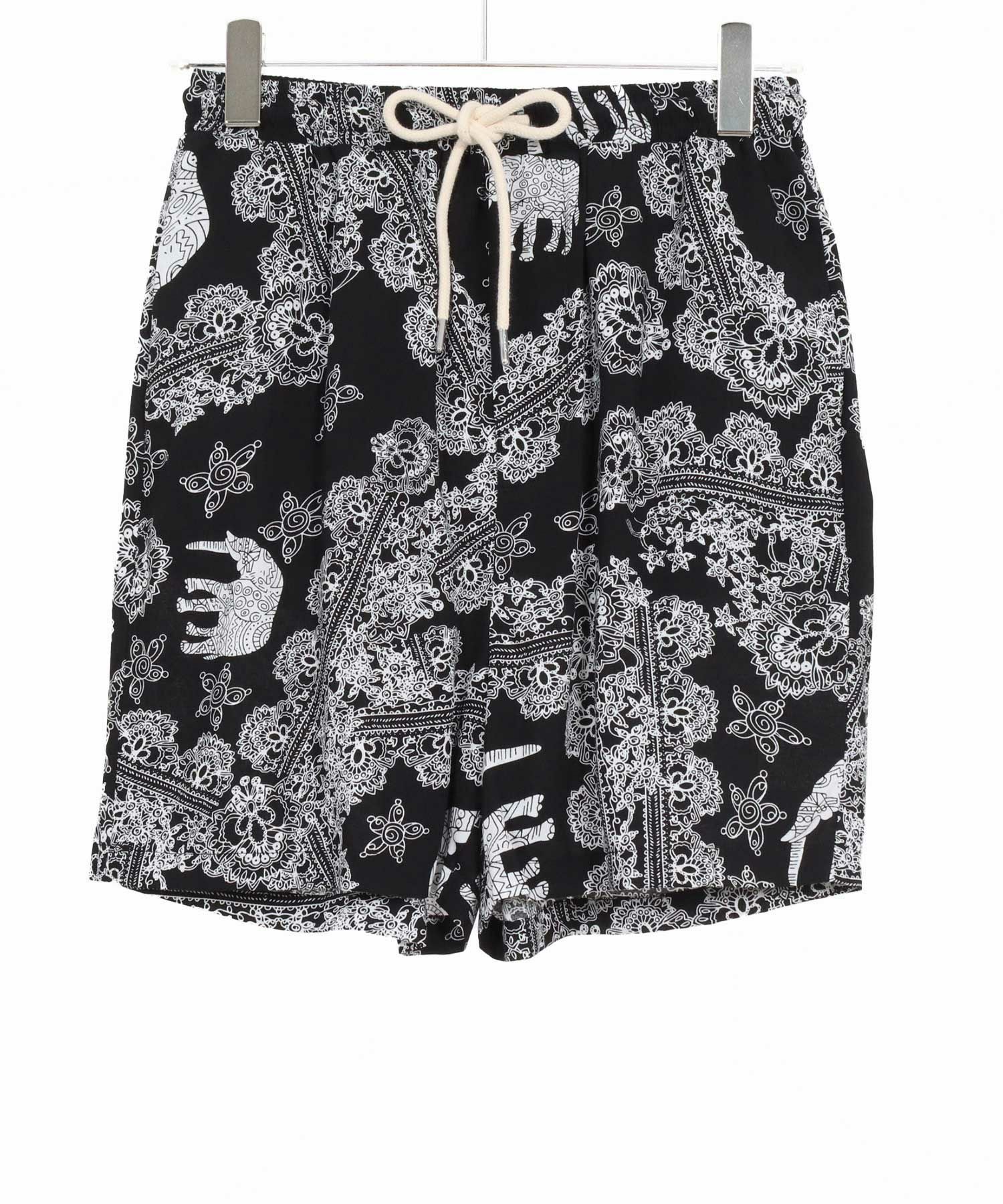 30%OFF【CAMBIO(カンビオ)】エスニックスタイル総柄ショートパンツ(CMB