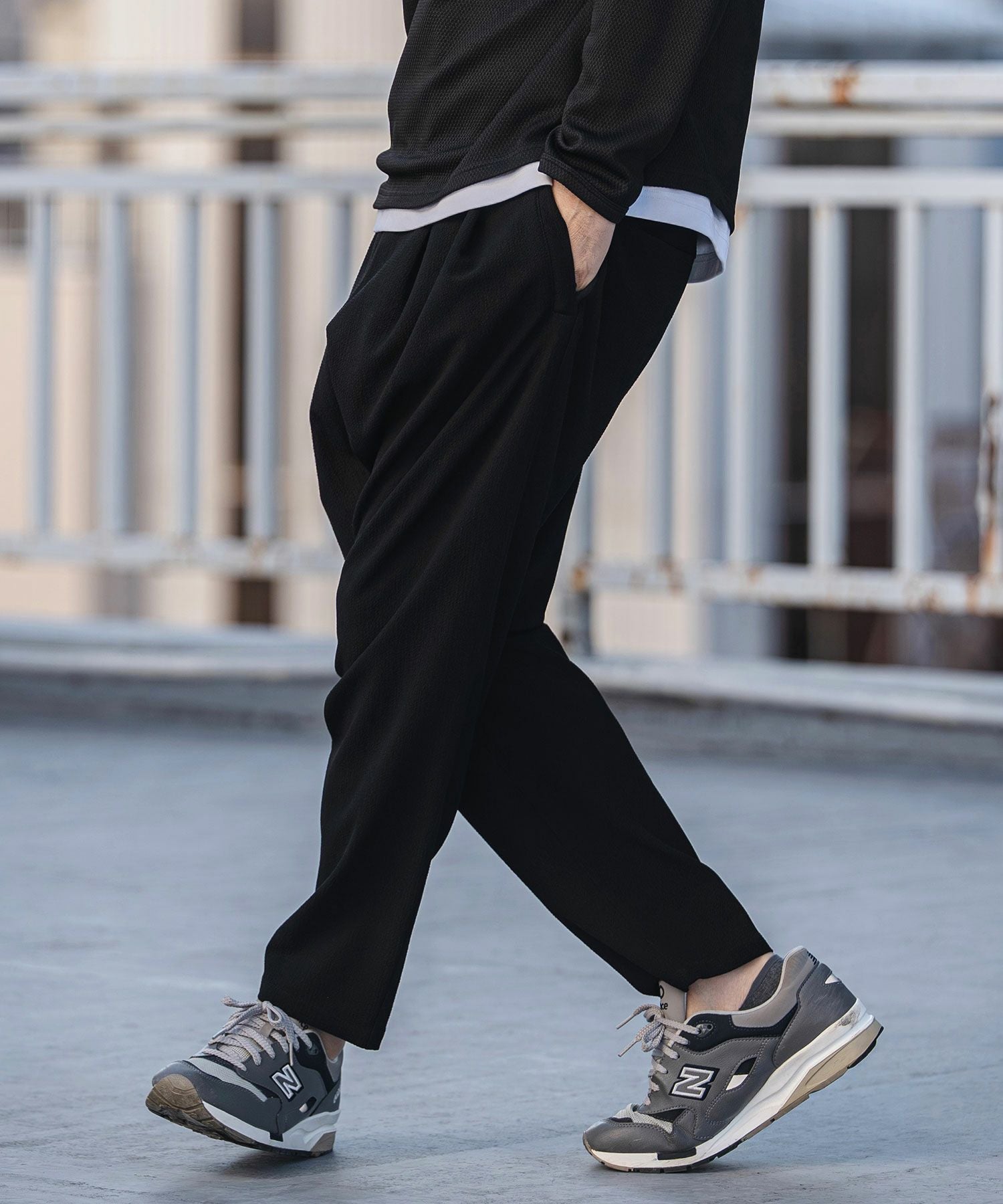 CAMBIO(カンビオ)】Classic Pinstripe Tapered Pants テーパードパンツ